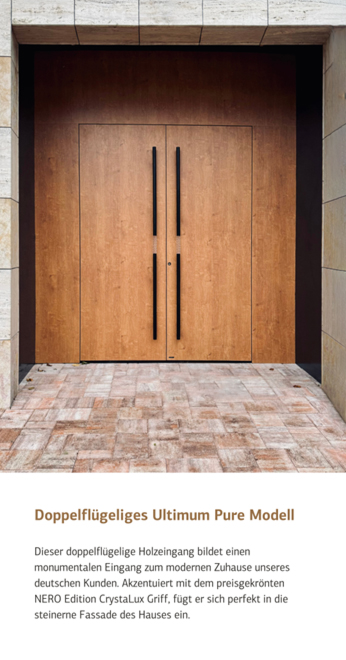 Aluminium Haustüren Doppelflügelig Ultimum Pure von Pirnar